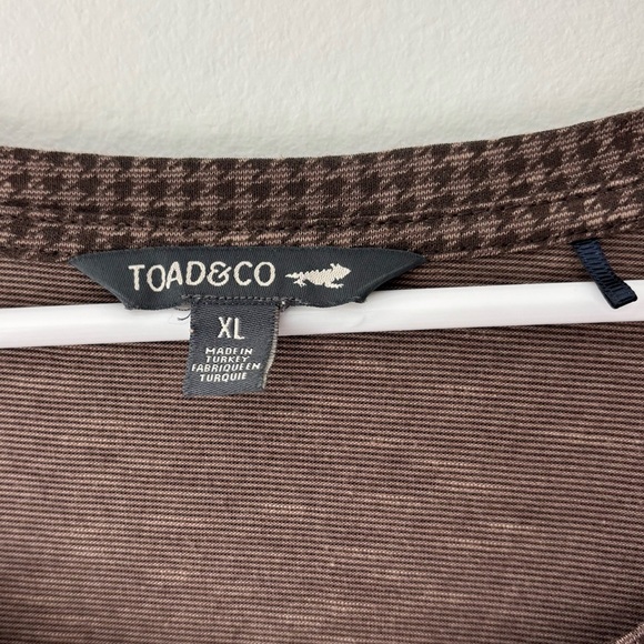 Toad&Co Brown Houndstooth Mini Wrap Dress Short Sleeve Scoop Neck Tie Waist - Picture 3 of 12